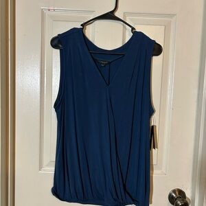 Liverpool Deep Blue V-Neck Blouse